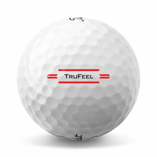 Titleist TruFeel golfballen met logo, het lijntje op de Titleist golfbal