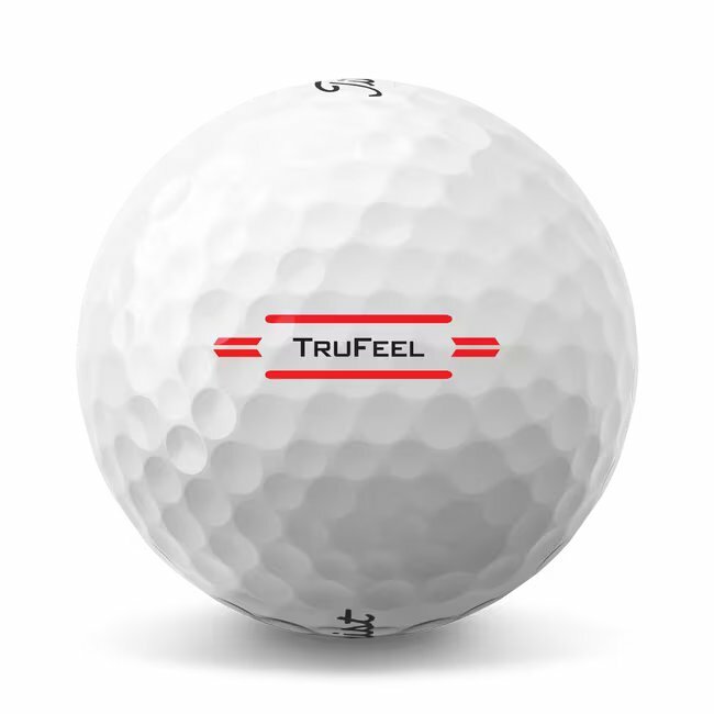 Titleist TruFeel golfballen met logo, het lijntje op de Titleist golfbal