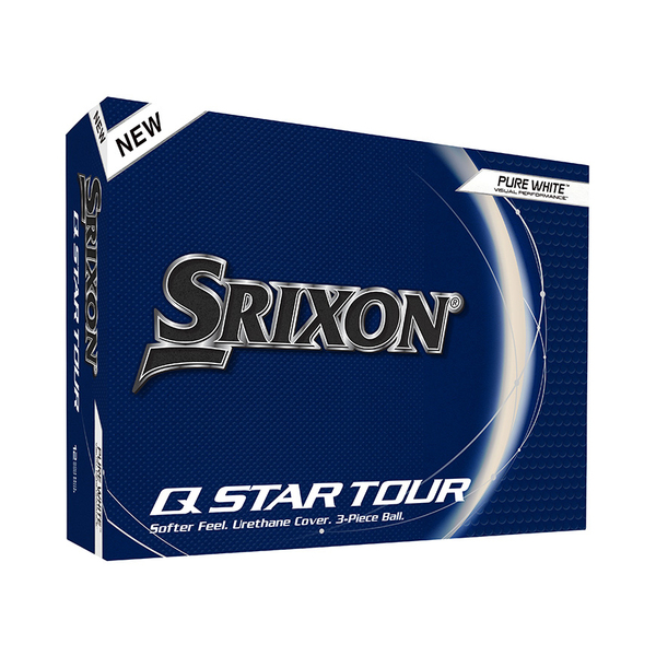 Srixon Q-Star Tour golfballen met logo, voorkant van de doos