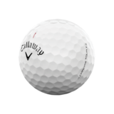 Callaway Chrome Tour X golfballen met logo, het logo van Callaway afgebeeld op de bal met het lijntje op de golfbal
