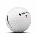 Taylormade Tour Response golfballen met logo, het logo van Taylormade afgebeeld op de bal