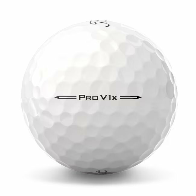 Titleist ProV1 golfballen met logo, het lijntje op de Titleist golfbal