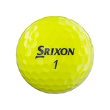 Gele Srixon Q-Star Tour golfballen met logo, het logo van Srixon afgebeeld op de bal