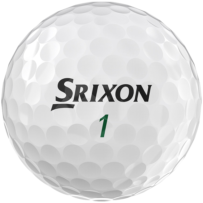 Srixon Soft Feel golfballen met logo, het logo van Srixon afgebeeld op de bal