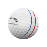 Callaway Chrome Tour Triple Track golfballen met logo, het logo van Callaway afgebeeld op de bal met het lijntje op de golfbal