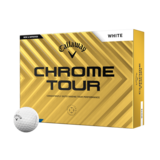 Callaway Chrome Tour golfballen met logo, voorkant van de doos met de Callaway Chrome Tour ervoor