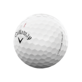 Callaway Chrome Tour golfballen met logo, het logo van Callaway afgebeeld op de bal met het lijntje op de golfbal