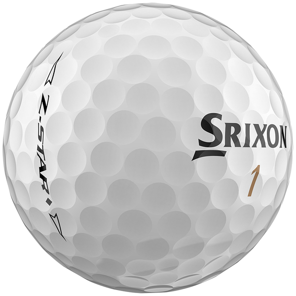 Srixon Z-Star Diamond golfballen met logo, het logo van Srixon afgebeeld op de bal met het lijntje op de golfbal
