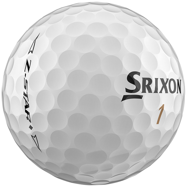 Srixon Z-Star Diamond golfballen met logo, het logo van Srixon afgebeeld op de bal met het lijntje op de golfbal
