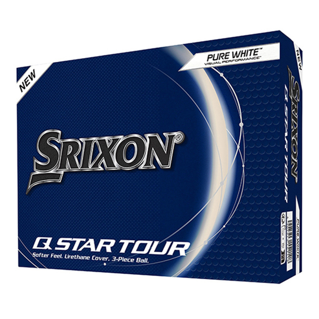 Srixon Q-Star Tour golfballen met logo, voorkant van de doos