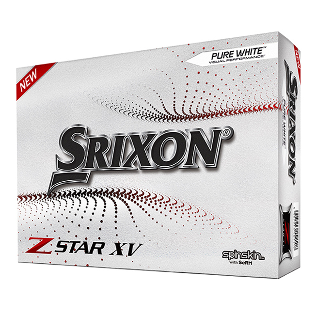 Srixon Z-Star XV golfballen met logo, voorkant van de doos