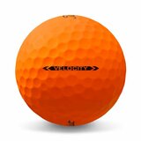 Oranje Titleist Velocity golfballen met logo, het lijntje op de Titleist golfbal