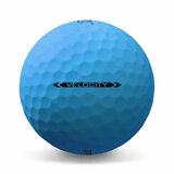 Blauwe Titleist Velocity golfballen met logo, het lijntje op de Titleist golfbal