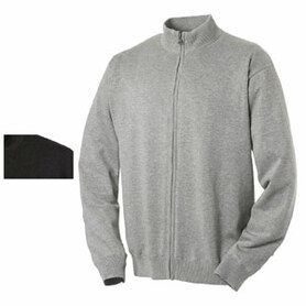 Greg Norman gefütterter Pima-Pullover mit durchgehendem Reißverschluss