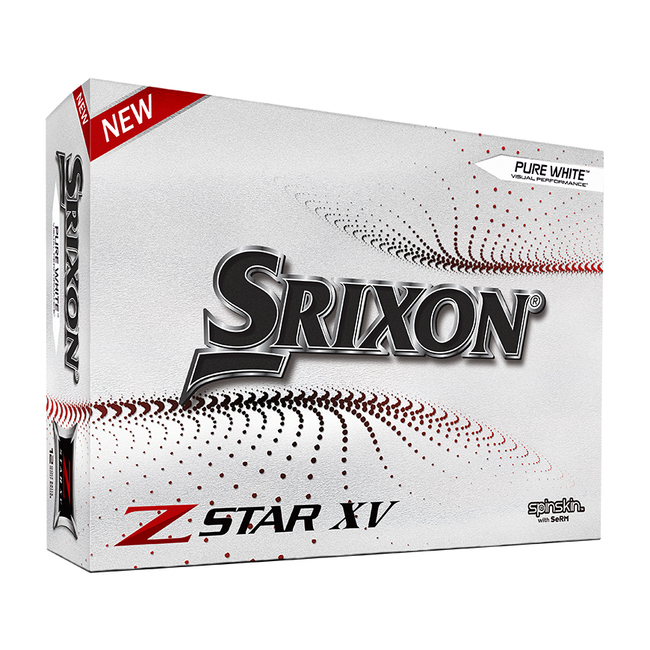 Srixon Z-Star XV golfballen met logo, voorkant van de doos